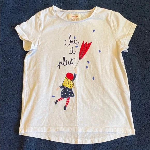 Catimini White Tee with Red and Blue Design - Picture 1 of 4